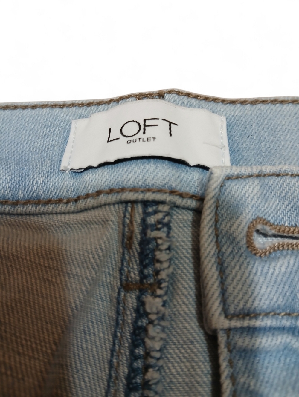 LOFT Size 6 Light Blue Straight-Leg Jeans - Picture 2 of 6